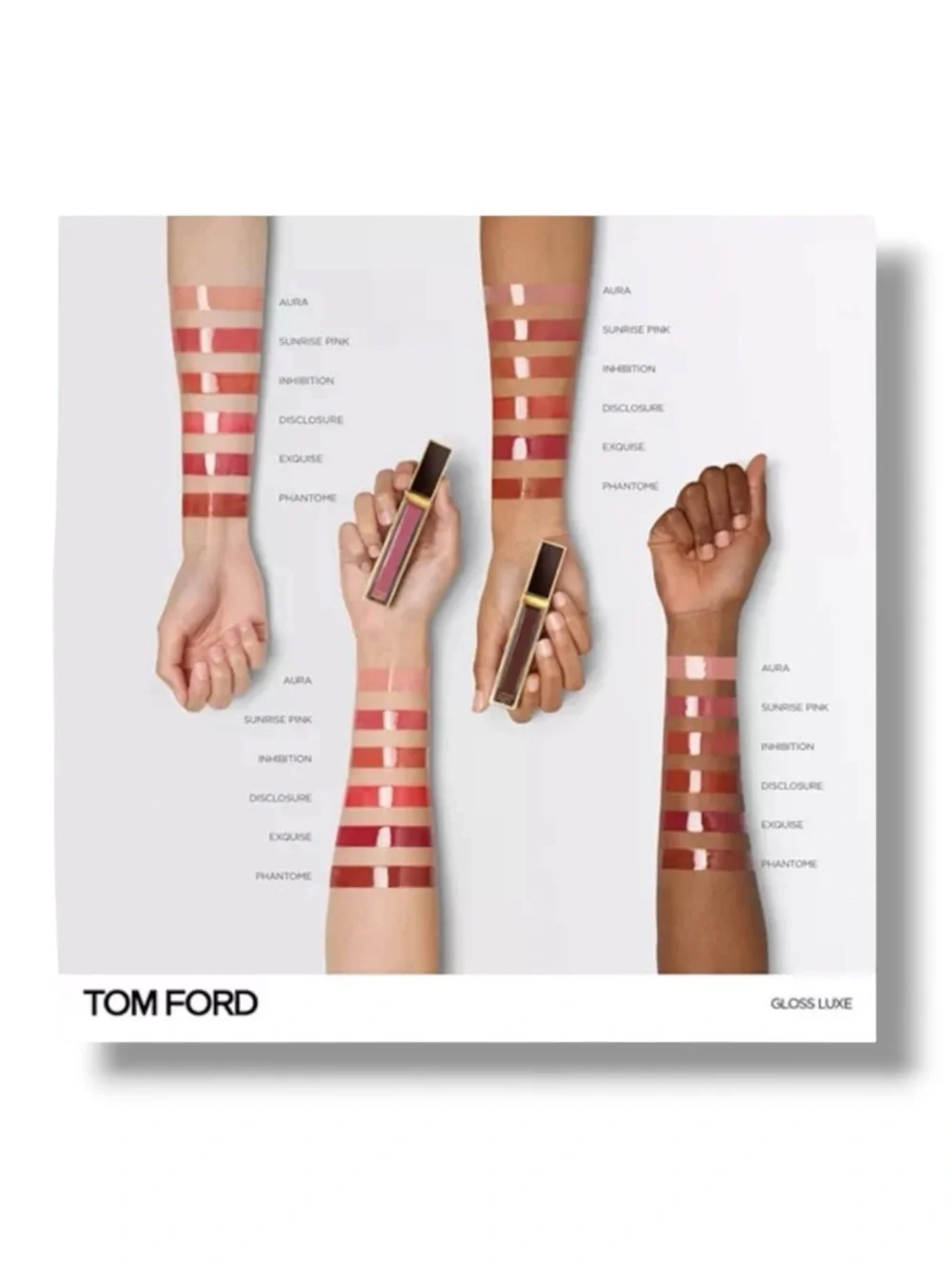 new Tom Ford 𒀮 Gloss Luxe Lip Duo Gift Set 𒀮 08 Inhibition / 22 Sunrise Pink 𒀮